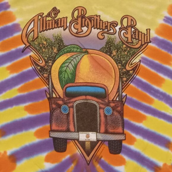 Allman Brothers Peach On Tour 2X-Large Tie Dye T-Shirt - Picture 3 of 4